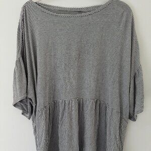 Loft Women's Oversized Striped Peplum Top